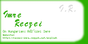 imre reczei business card